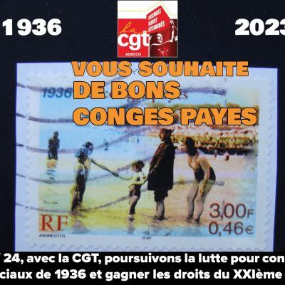 La CGT Adecco vous souhaite de bons Congés Payés 2023.